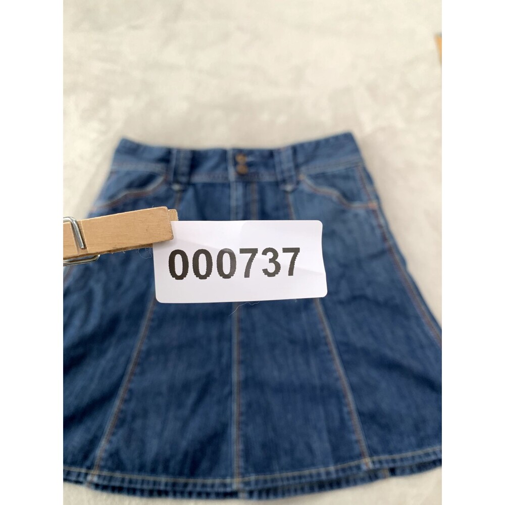 GAP Denim Skirt 4 Blue Flared 90s Retro Coquette Indie Sleaze Mini - Picture 11 of 11